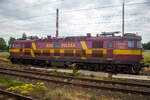 Aus einem Zug heraus, sechsachsige 201Eo 003 (91 51 5 150 055-9 PL-RAILP) der Rail Polska Sp.