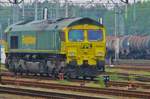 freightliner-pl-2/640616/freightliner-poland-66018-steht-am-3 Freightliner Poland 66018 steht am 3 Mai 2018 in Rzepin. 