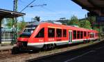 rb-95-sieg-dill-bahn Diseltriebwagen 648 203 / 648 703 (LINT41) der 3-L�nder-Bahn (RB95) kommt von Siegen und f�hrt am 08.05.2011 in den Bahnhof Betzdorf/Sieg.