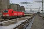 ell-european-locomotive-leasing-wien-2/909121/snaelltaget-193-255-schiebt-drei-reisewagen Sn�lltaget 193 255 schiebt drei Reisewagen aus Malm� Central in die Abstellung am 17 Februar 2026.