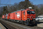 Lsch- und Rettungszug (LRZ)  OLTEN  XTmas 99 85 9177 008-1 anlsslich der Bahnhofsdurchfahrt Solothurn-West vom 14.