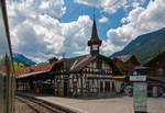   Der Bahnhof Zweisimmen im Berner Oberland am 28.05.2012.