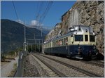 personenverkehr/512919/der-blaue-pfeil-der-bls-der Der 'Blaue Pfeil' der BLS, der BCFe 4/6 736 als Regio Express 31161 von Bern nach Brig kurz nach der Abfahrt in Lalden. 
14. August 2016