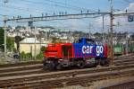   Diesellok Am 843 060-5 (MaK 1700) der SBB Cargo, hier am 25.05.2012 beim Bahnhof Lausanne, aufgenommen aus einem fahrenden ICN.