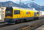   Die RhB Gmf 4/4 23404 „Bernina“ (D4), ex Gmf 4/4 28704, am 20.02.2017 im Bahnhof Landquart.