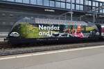 Re 460/814293/nendaz-and-i-ist-die-neueste 'Nendaz and I' ist die neueste Werbung auf 460 078, hier am 19 Mai 2023 in Zürich HB gesehen.