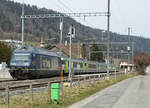Letzte Fahrten der BLS EW lll Pendel zwischen Neuchâtel und La Chaux-de-Fonds. Am 28. Februar 2021 stehen die beliebten BLS EW llI Pendel, ehemals SBB SWISS EXPRESS, zum letzten Mal im Einsatz auf der Bergstrecke im Neuenburger-Jura, da ab dem 1. März 2021 bis zum 31. Oktober 2021 zwischen Neuchâtel und La Chaux-de-Fonds Bauarbeiten ausgeführt werden. Ich nehme an, dass bis zu diesem Zeitpunkt die alten Wagen ausrangiert werden können und alle die noch blauen Re 465 den neuen grünen Anstrich erhalten haben. Nach dem Refit sind die 465 nicht mehr tauglich für den Personenverkehr. Eine meiner letzten Aufnahmen vom 26. Februar 2021 eines auf die Abfahrt nach Neuchâtel wartenden Zuges mit der Re 465 003-2 im Bahnhof LES GENEVEYSs/COFFRANE.
Das BLS-Grün und das Robidog-Grün passen bestens zusammen. Zufall oder gar Absprache zwischen den beiden Unternehmen?
Foto: Walter Ruetsch
