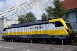 SWISS RAIL TRAFIC: Sondermüllzug ab Kölliken nach Niederglatt mit der Rem 487 001 von Bombardier vor der Deponie in Kölliken am 2.