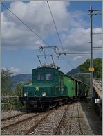 Die +GF+ Ge 4/4 75 hat Chamby erreicht und schiebt nun ihre Zug Richtung Chaulin.
15. Mai 2016