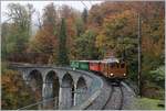 b-c-blonay-chamby/634762/la-derni232re-du-blonay---chamby La Dernière du Blonay - Chamby - das 50. Jahre Jubiläum beschliesst die Blonay Chamby Bahn mit einer Abschlussvorstellung: Die Berninabahn Ge 4/4 81 macht mit ihrem bunten Zug auf der Fahrt nach Chaulin dem Herbstwald Konkurrenz.
27. Oktober 2018