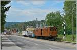 Für den B-C Klassiker in Blonay eignet sich natürlich auch die Blonay-Chamby Bahn Bernina Bahn Ge 4/4 81, hier bei der Ausfahrt nach Chamby bei der Vorbeifahrt am Ausfahrsignal, einer Hippschen Wendeschiebe.

16. August 2020