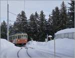 Der BLM Be 4/4 N° 31 (ex Bipperlisi) bei der Einfahrt in Winteregg von der Grütschalp her. Der Triebwagen ist als Regionalzug R66 nach Mürren unterwegs. 

16. Jan. 2024