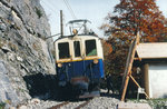 MOB: Bauzug mit De 4/4 28 bei Allieres am 20. Oktober 2000.
Foto: Walter Ruetsch