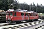 berninabahn-unesco-weltkulturerbe/772009/rhb-abe-44-nr48-in-pontresina RhB ABe 4/4 Nr.48 in Pontresina im August 1989.
