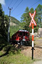 berninabahn-unesco-weltkulturerbe/789619/rhb-abe-44-nr46-in-val RhB ABe 4/4 Nr.46 in Val Rossegg am 24.08.2009.