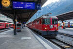 Die RhB Ge 4/4 II 632 „Zizers“ steht am 07.09.2021im Bahnhof Chur mit dem RE 1721 nach Disentis/Mustér zur Abfahrt bereit.