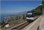 Endstation mit Aussicht: Einige  Vorortszüge  von Montreux enden in Sonzier, einem kleinen  Bahnhof  mit einer grandiosen Aussicht auf den Genfersee und die ihn umgebende Landschaft. Im Bild der von Montreux hier wendende MVR ABeh 2/6 7504  Vevey .

7. Mai 2020
