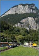 Der BOB Zug 232 von Grindelwald erreicht in Krze Zweiltschinen.