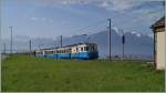 Der ABDe 8/8 2002 mit seinem Regionalzug 2222 obserhalb von Montreux, bei  Le Chtelard .
4. April 2014