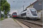 TGV Lyria/668342/in-frasne-vermittelt-der-re-18122 In Frasne vermittelt der RE 18122 von Neuchâtel gekommen, Anschluss an den TGV Lyria 4411 welcher von Lausanne nach Paris unterwegs ist.
Der RE besteht aus folgenden Fahrzeugen: RBDe 562 004-2, AB 50 85 30-603-1, B 50 85 20-35 600-9, B 50 85 20-35 602-5 und dem Bt 50 85 29-35 952-5. 

13. August 2019