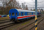 Ein tschechischer Gleismesszug der Sprva eleznic (SCZ), bestehend aus der SIEMENS Vectron MS – 193 901-6 (in Deutschland eingestellt) und dem Gleismesswagen CZ-SZCZ 99 54 93-62 005-9, steht