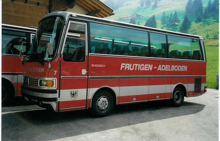 (008'520) - AFA Adelboden - Nr. 7/BE 26'707 - Setra (ex Born, Olten) am 29. Juli 1992 in Adelboden, Ferienheim Trachsel