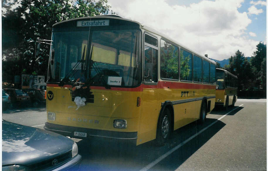 (013'109) - PTT-Regie - P 24'249 - Saurer/Hess am 9. September 1995 in Thun, Seestrasse