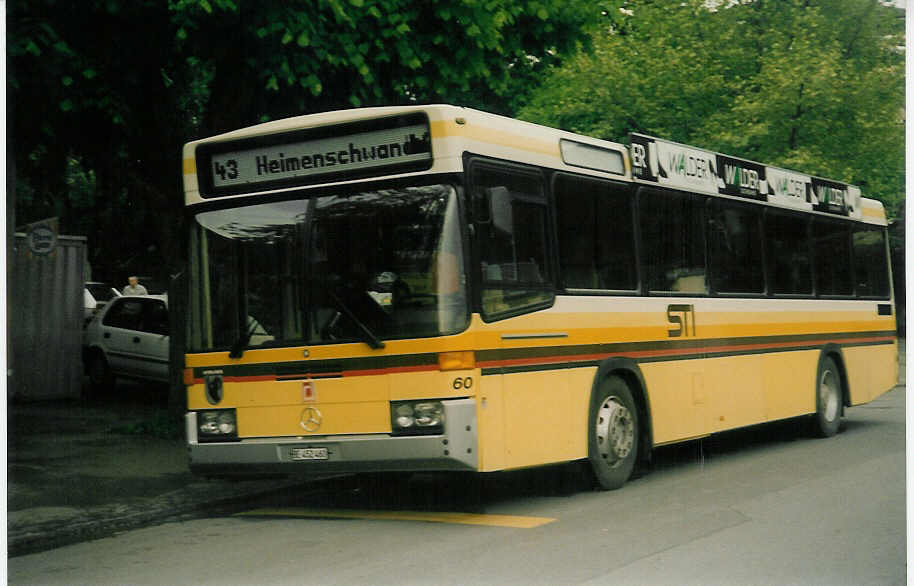 (017'106) - STI Thun - Nr. 60/BE 452'460 - Mercedes/R&J am 20. Mai 1997 bei der Schifflndte Thun