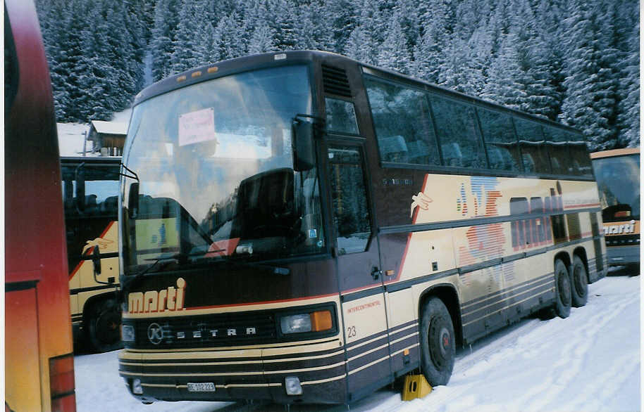 (029'013) - Marti, Kallnach - Nr. 23/BE 102'223 - Setra am 12. Januar 1999 in Adelboden, Unter dem Birg