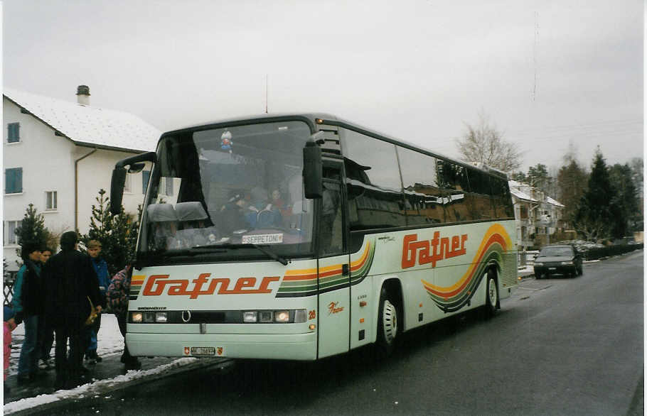 (029'114) - Gafner, Thun - Nr. 26/BE 26'697 - Drgmller am 13. Januar 1999 in Thun-Lerchenfeld, Endstation