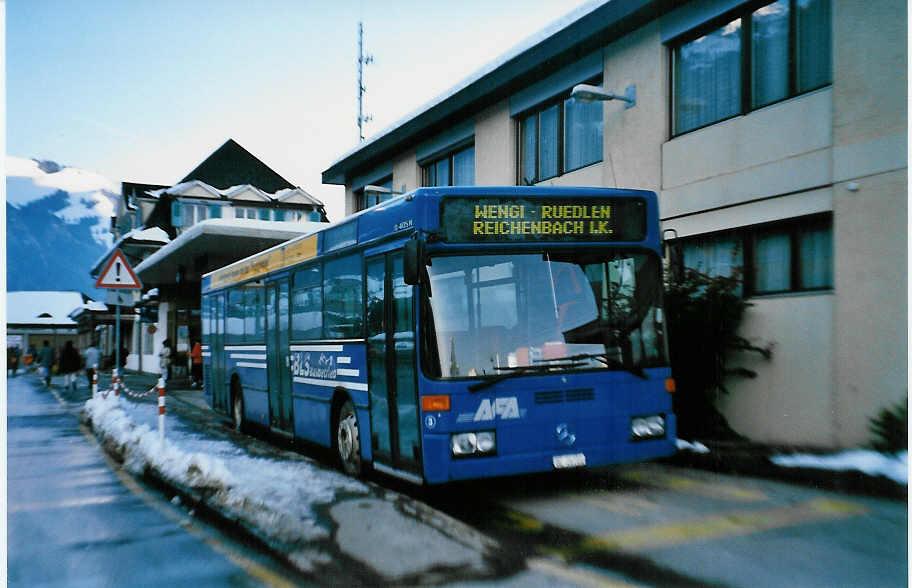 (029'602) - AFA Adelboden - Nr. 3/BE 26'703 - Mercedes am 26. Februar 1999 beim Bahnhof Frutigen