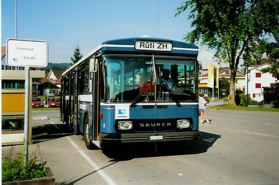 (034'815) - Schneider, Ermenswil - Nr. 3/SG 31'895 - Saurer/Hess am 19. Juli 1999 in Eschenbach, Dorftreff