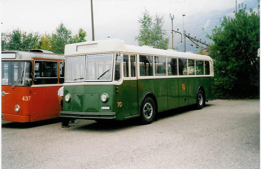 (035'907) - SVB Bern (TVB) - Nr. 70/BE 203'422 - Saurer/Gangloff am 28. August 1999 in Oensingen, Saurertreffen