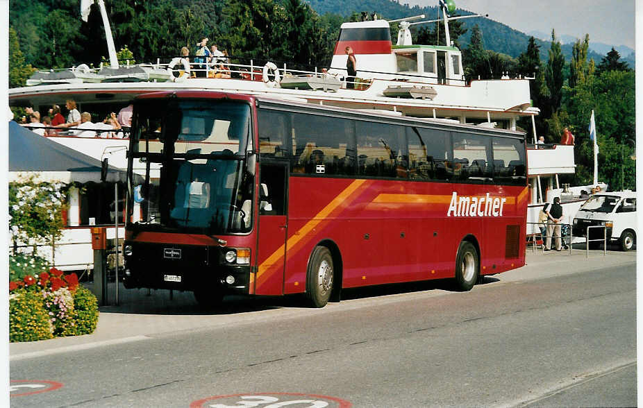 (036'735) - Amacher, Interlaken - BE 457'235 - Van Hool am 11. September 1999 bei der Schifflndte Thun