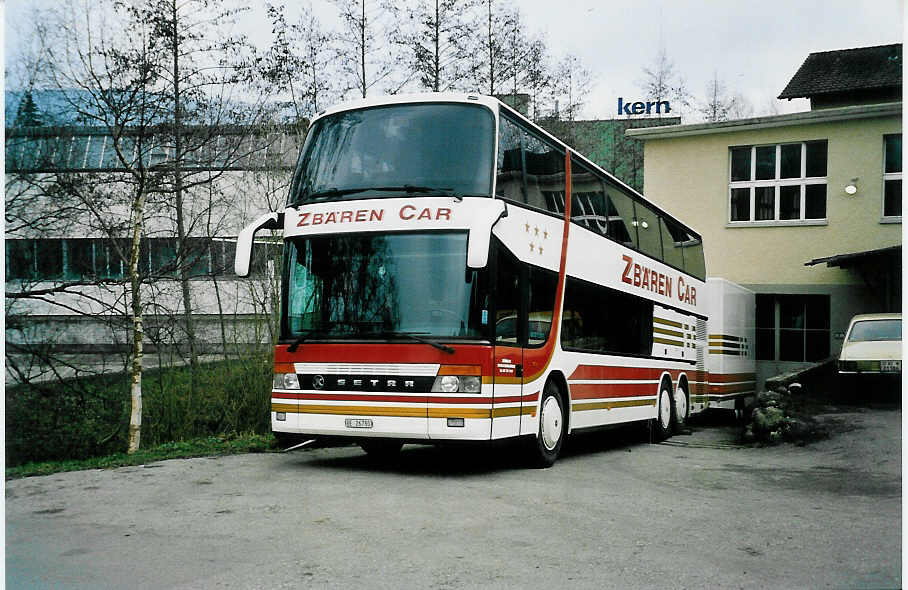 (039'828) - Zbren, Konolfingen - BE 26'780 - Setra am 18. Mrz 2000 in Konolfingen, Garage