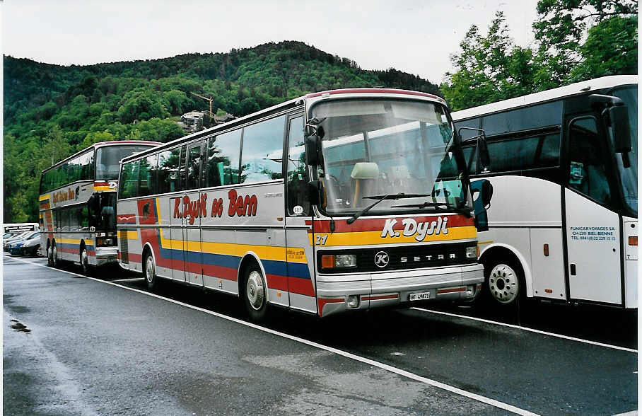 (040'702) - Dysli, Bern - Nr. 21/BE 49'871 - Setra am 31. Mai 2000 in Thun, Seestrasse