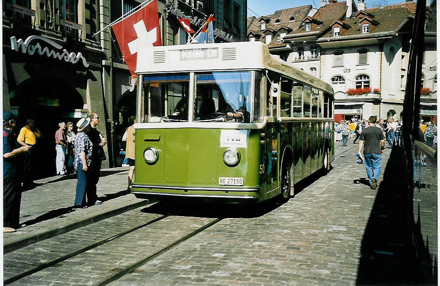 (042'507) - SVB Bern (TVB) - Nr. 50/BE 27'150 - Saurer/Gangloff am 12. August 2000 in Bern, Brenplatz