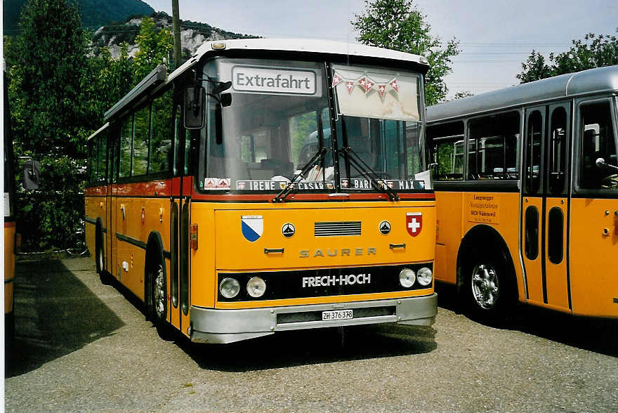 (042'715) - Schmid, Dietikon - ZH 376'378 - Saurer/FHS (ex Schmid, Buchs; ex Richter, Winterthur; ex Schaub, Arisdorf) am 26. August 2000 in Oensingen, Saurertreffen