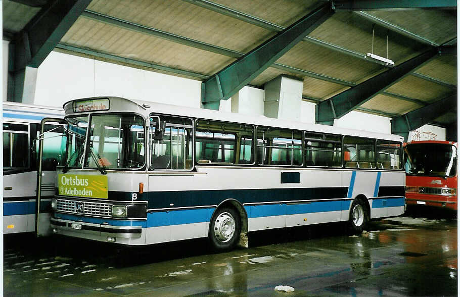 (044'310) - AFA Adelboden - Nr. 8/BE 26'708 - Setra (ex TPYG Yverdon Nr. 2) am 30. Dezember 2000 im Autobahnhof Adelboden