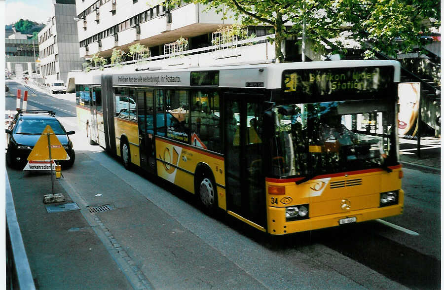 (048'212) - Steffen, Remetschwil - Nr. 34/AG 6660 - Mercedes am 17. Juli 2001 in Baden, Postautostation