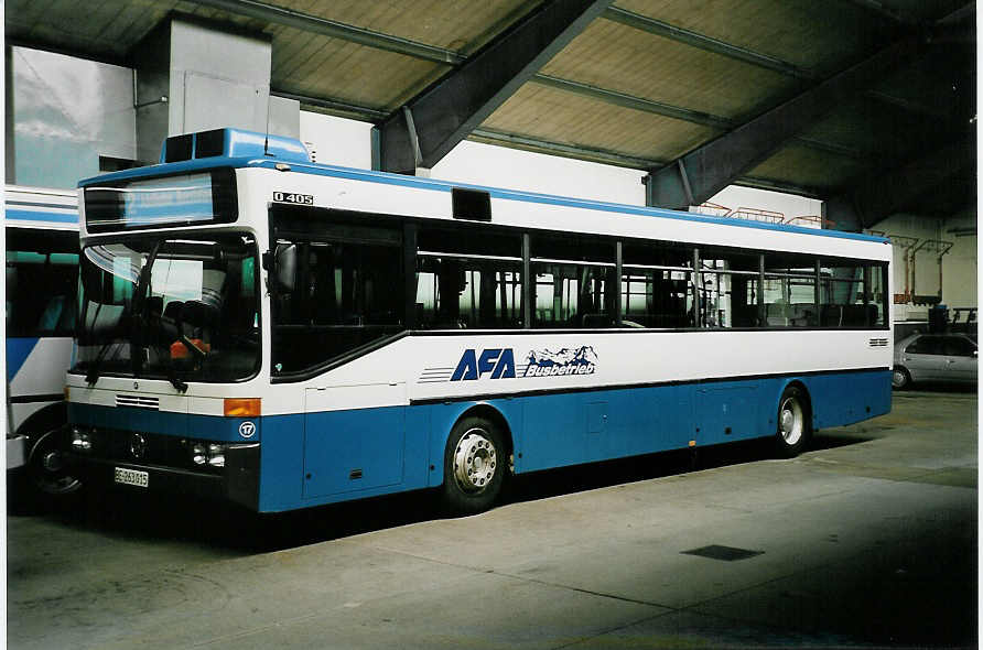 (052'620) - AFA Adelboden - Nr. 17/BE 263'015 - Mercedes (ex Frhlich, Zrich Nr. 603; ex VBZ Zrich Nr. 682) am 24. Mrz 2002 im Autobahnhof Adelboden