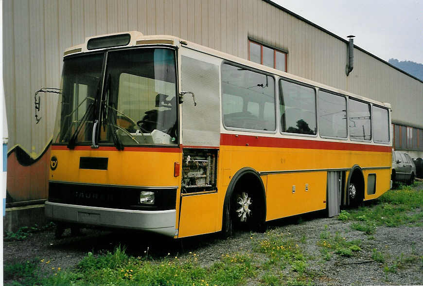 (054'735) - Schera, Muggio - Saurer/Lauber (ex Piotti, Balerna) am 23. Juli 2002 in Balerna, Garage AMSA