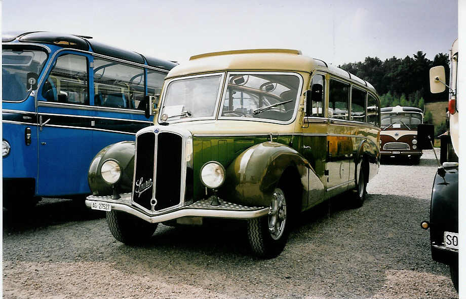 (055'706) - Twerenbold, Baden - AG 27'527 - Saurer/R&J am 31. August 2002 in Niederbipp, Saurertreffen