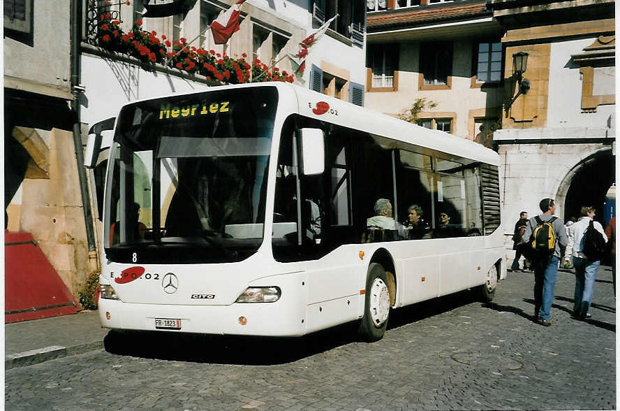 (056'137) - Expo.02, Biel - Nr. 8/FR 1823 - Mercedes am 29. September 2002 in Murten, Expo.02