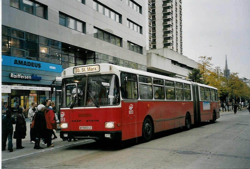 (056'834) - Wiener Linien - Nr. 8053/W 8053 LO - Grf/Steyr am 10. Oktober 2002 in Wien, Landstrasse