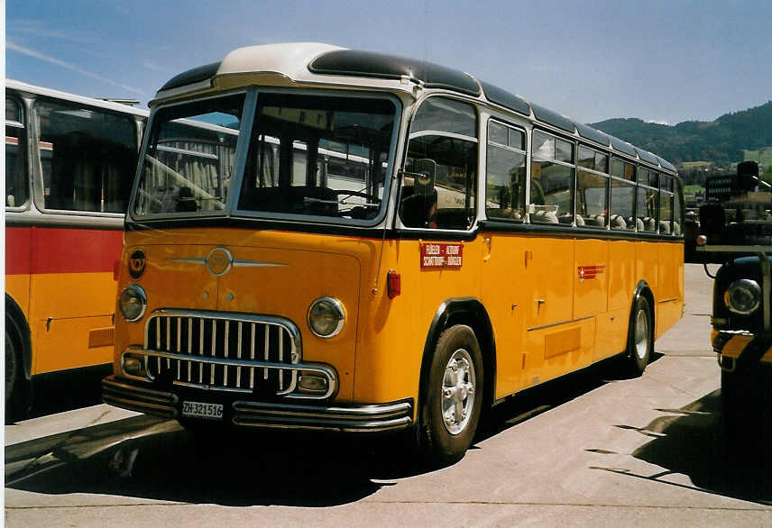 (060'912) - Tiemann, Oetwil - Nr. 5/ZH 321'516 - FBW/FHS (ex Widmer, Aarburg; ex AAGU Altdorf Nr. 5) am 21. Juni 2003 in Hinwil, AMP