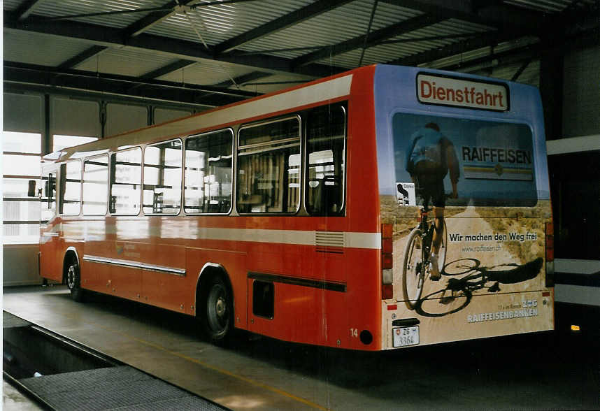 (061'113) - ZVB Zug - Nr. 14/ZG 3364 - Mercedes/R&J am 21. Juni 2003 in Zug, Garage