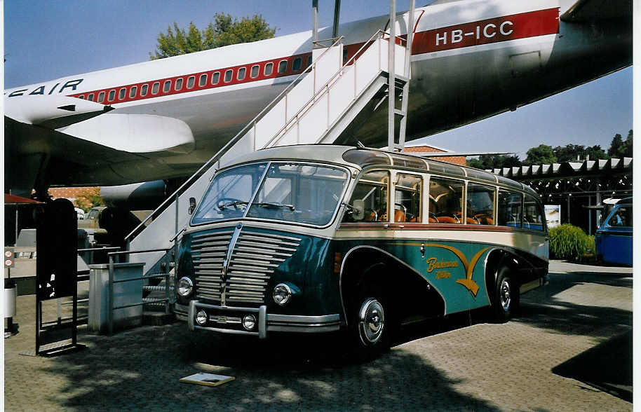 (061'409) - Bachmann, Klliken - Saurer/R&J (ex BSF Hochdorf; ex Wenger, Interlaken) am 13. Juli 2003 in Luzern, Verkehrshaus