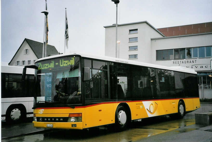 (063'715) - Buner&Schmidt, Jonschwil - SG 12'749 - Setra am 9. Oktober 2003 beim Bahnhof Wil