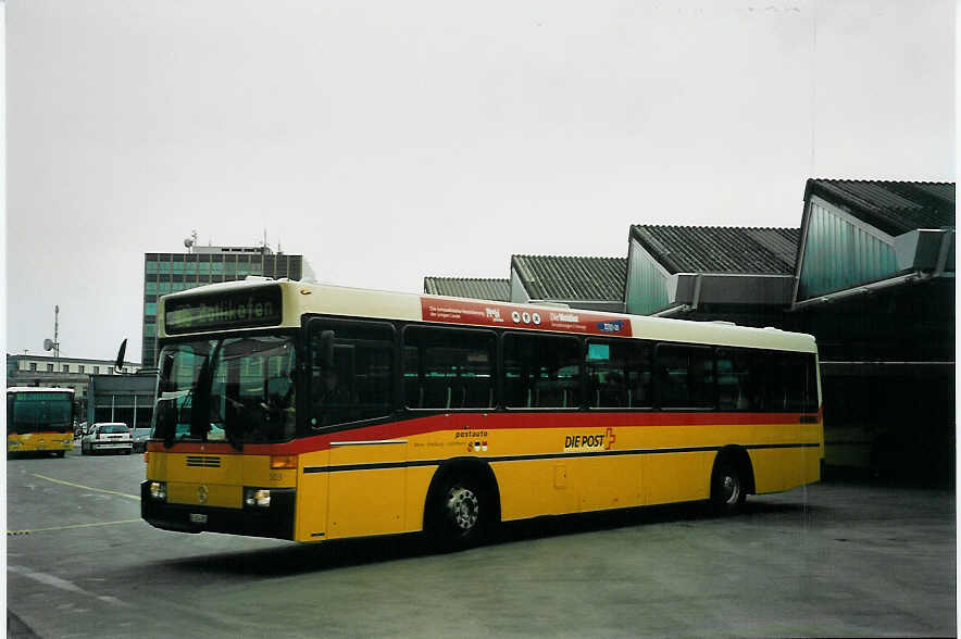 (065'924) - PostAuto Bern-Freiburg-Solothurn - Nr. 503/BE 614'085 - Mercedes/R&J (ex P 25'369) am 8. Mrz 2004 in Bern, Postautostation